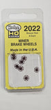Kadee 2022 HO Scale Miner Brake Wheels Boxcar Red