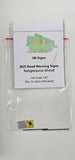 JM SIGNS JMS041 AUS Road Warning Signs - Kangasaurus Ahead HO Scale