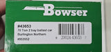 Bowser 43653 Burlington Northern 70 Ton 2 Bay Ballast Car 953552' HO Scale